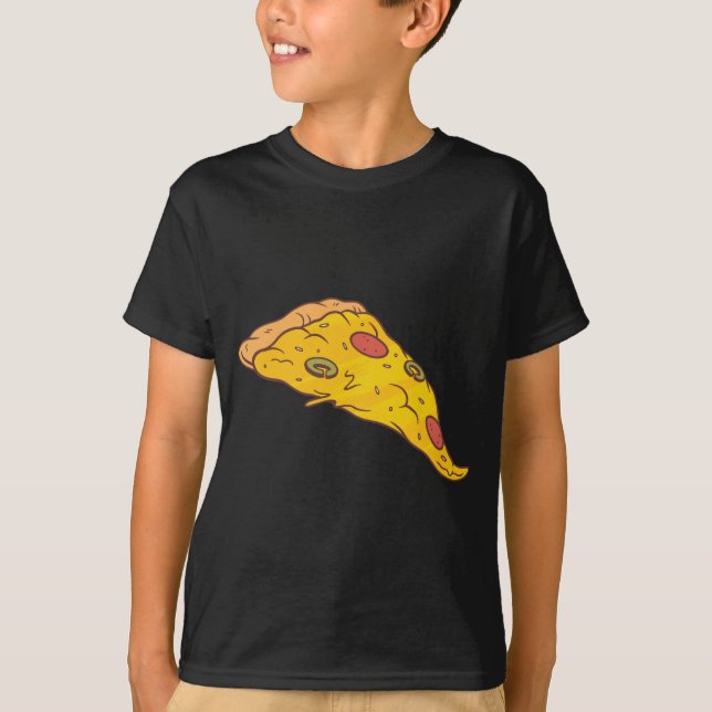 Lecker bitts pizza serieteckning t shirt (Framsida)