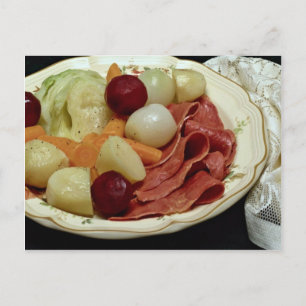 Lecker Corned beef och kål Vykort