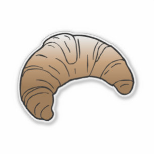Lecker fransk smör croissant klistermärken