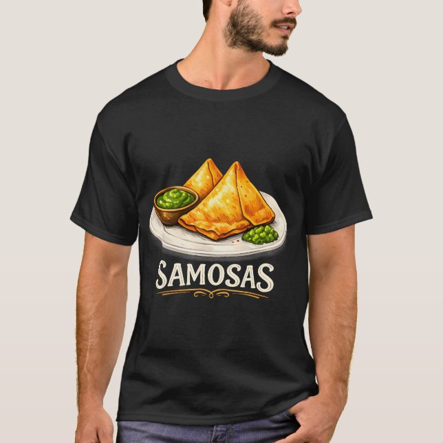 Lecker illustration av samosor t shirt (Framsida)