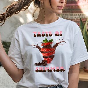 Lecker jordgubbe och choklad t shirt