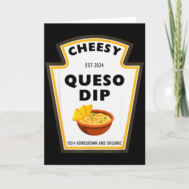 Lecker Ostig Queso Dipsås Kostymfest Kort (Framsida)
