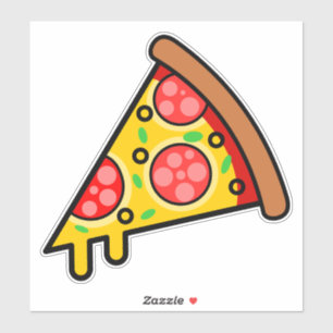 Lecker Pizza Skiva Klistermärken
