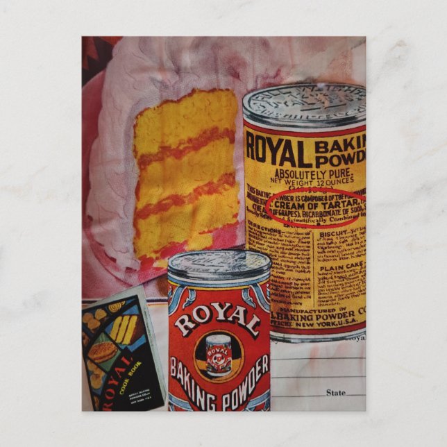 Lecker tårta och bakpulver Collage Vykort (Framsida)