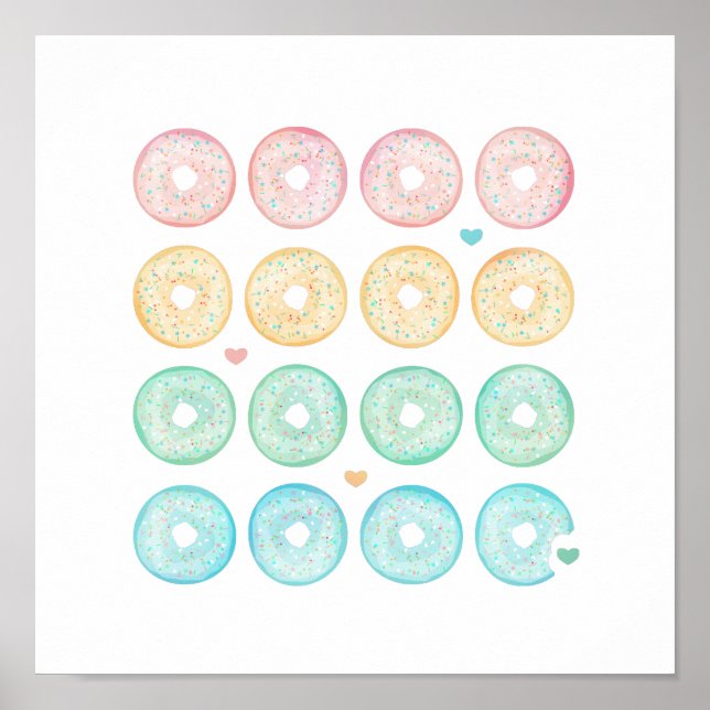 Leckra Pastell Donuts Poster (Framsidan)
