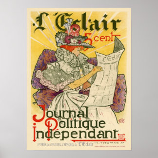 L'Eclair Journal Politique Oberoende Poster
