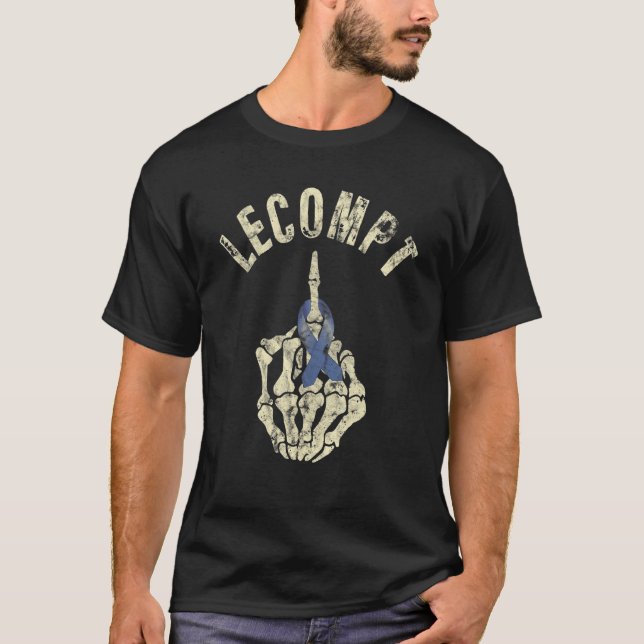 Lecompt Ribbon Skeleton Hand Bone T Shirt (Framsida)