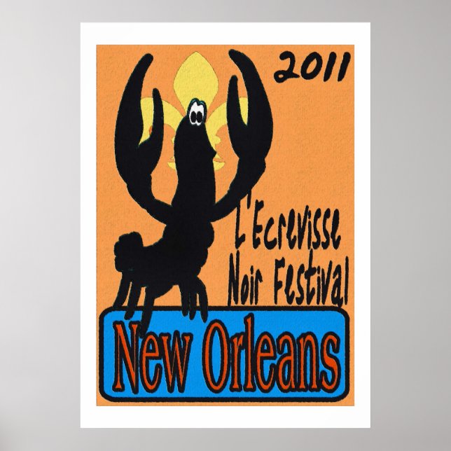 L'écrevisse Noir 2011 New Orleans Poster (Framsidan)