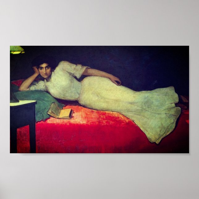 Lectura - av Julio Romero de Torres (1900) Poster (Framsidan)