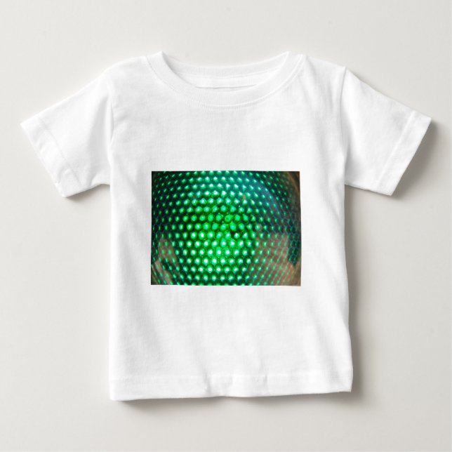 LED-grönt-ljus948 DISCO BOLL GRÖNT NEON LJUS F T Shirt (Framsida)