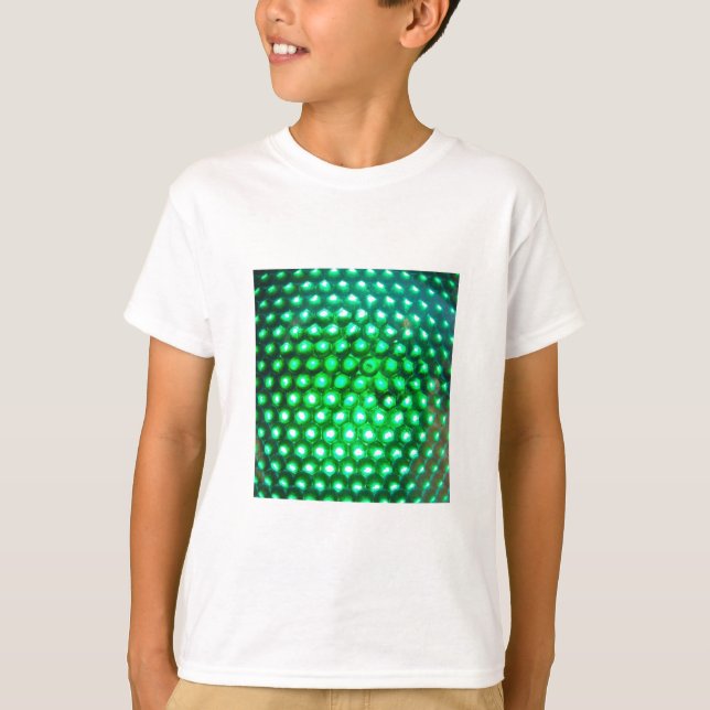 LED-grönt-ljus948 DISCO BOLL GRÖNT NEON LJUS F T Shirt (Framsida)