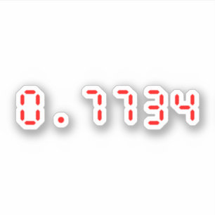 LED-kalkylatorns Hej   2005   UP Klistermärken