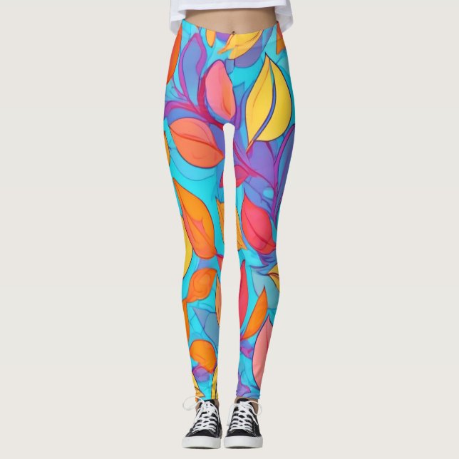 LED Lit Brothel: Tecknad Löv Leggings (Framsida)