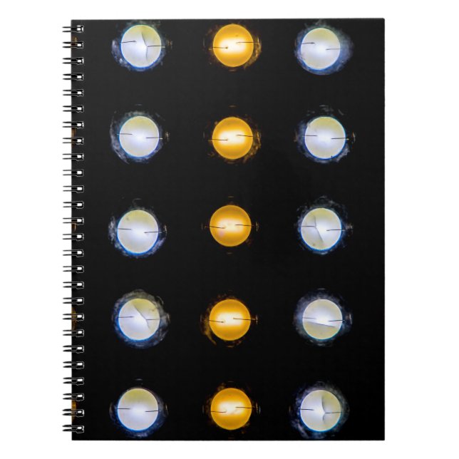 LED-ljus, närbild abstrakt bakgrund. Anteckningsbok (Framsidan)