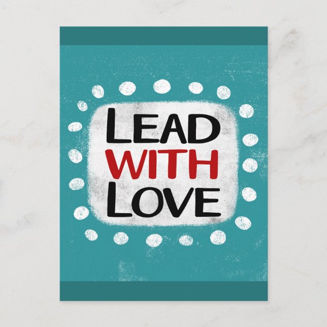 Led med kärlek postkort vykort (Framsida)