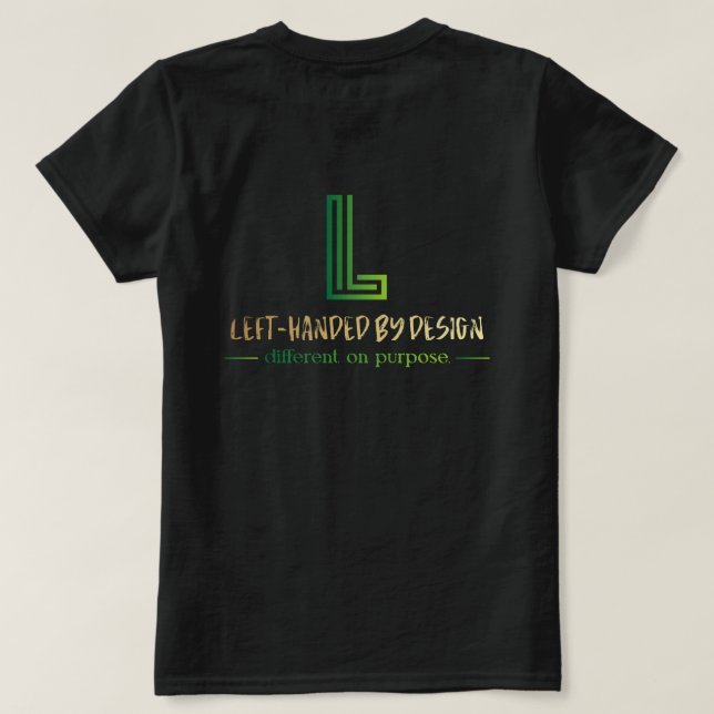 Led Med Vänster Dam T-Shirt  (Design baksida)