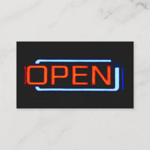 Led Open Sign Company Visitkort