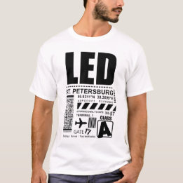 LED Pulkovo Airport Sankt Petersburg T Shirt