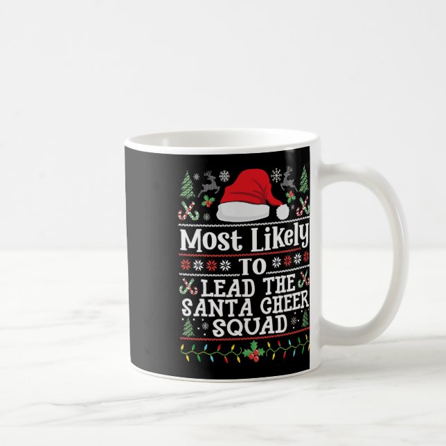 Led Santa Cheer Squad - Roligt Julstöd Kaffemugg (Höger)