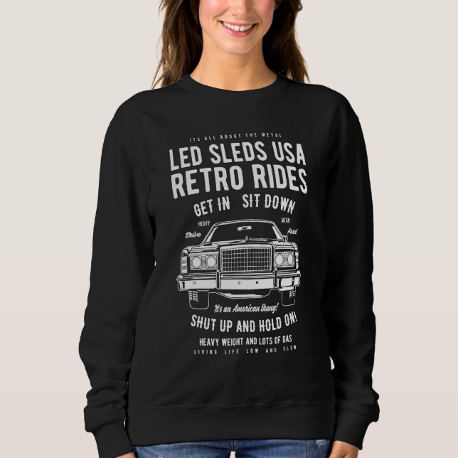Led Sleds Automotive Nostalgia Retro Car Design_1 T Shirt (Framsida)