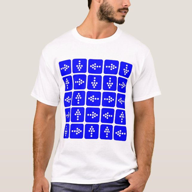 LED Stil-pilar - blå T Shirt (Framsida)