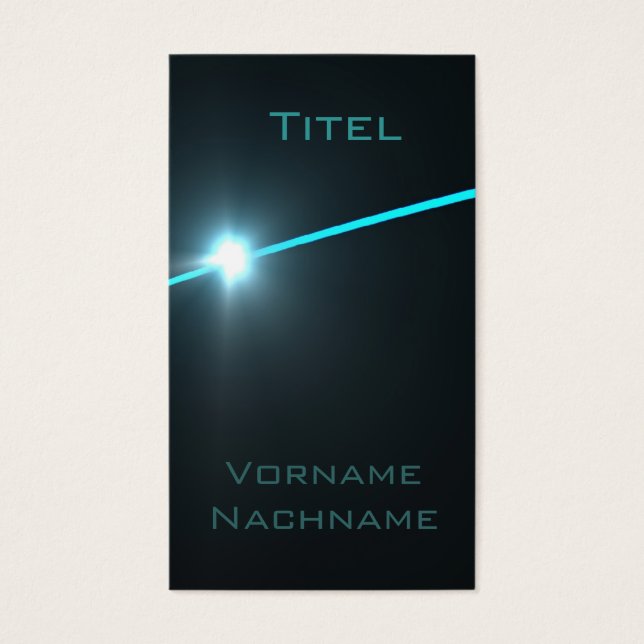 LED  türkis Visitkort (Framsidan)