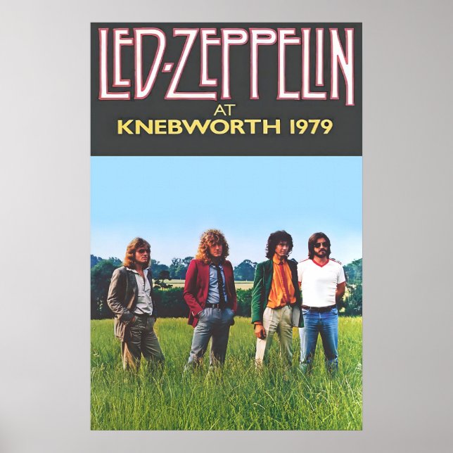 Led Zeppelin 1979 Knebworth Concert Poster Print 1 (Framsidan)