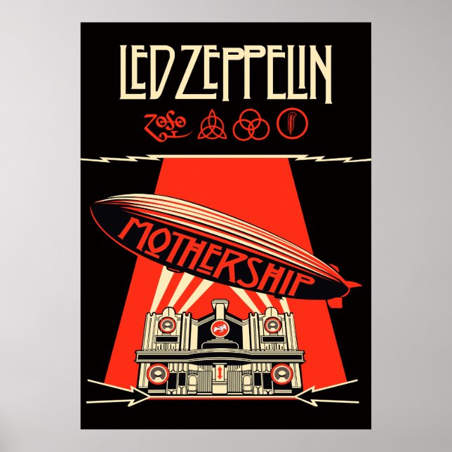 led zeppelin album cover poster (Framsidan)