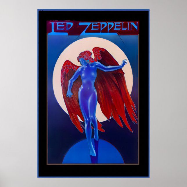 Led Zeppelin Ultra Rare, 1977 Illustration Poster (Framsidan)