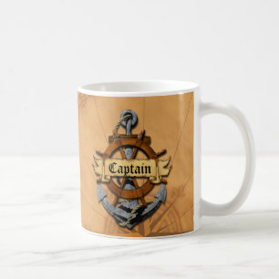Leda ankrar och rullar kaffemugg
