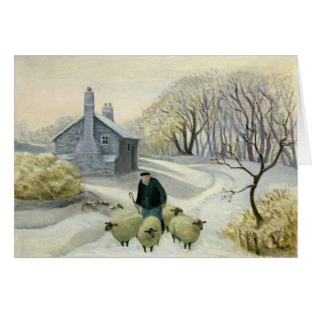 Leda fåren hälsningskort (Framsidan Horizontal)