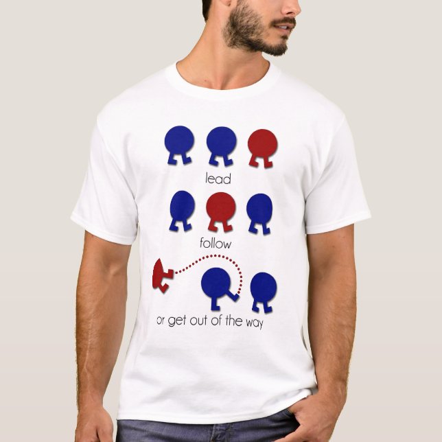 Leda, följ eller få avlägsen tee shirt (Framsida)