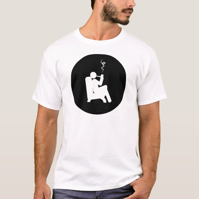 Leda i rör att röka tee shirt (Framsida)