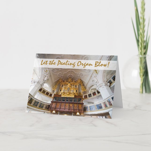 Leda i rör organ i Stadtkirche, den Celle Helgkort (Framsida)