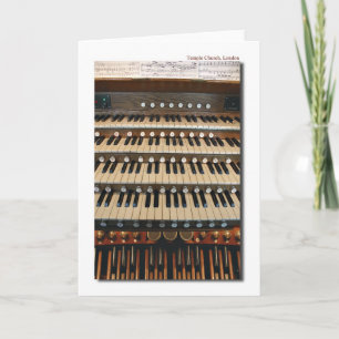 Leda i rör organ på tempelkyrkan, London Kort