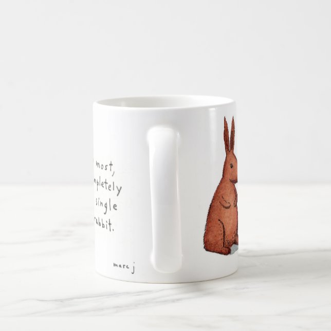 leda i rör-röka kaninmuggen kaffemugg (Handtag)
