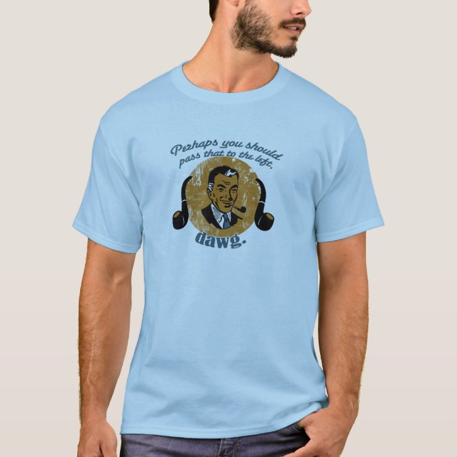 Leda i rör rökaren tee shirt (Framsida)