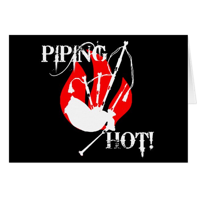 Leda i rör - som är varmt! hälsningskort (Framsidan Horizontal)