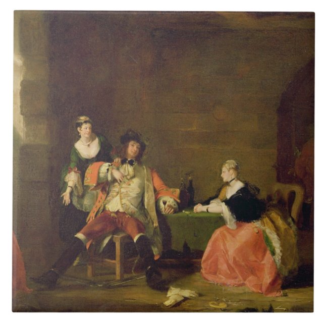 Leda Macheath Upbraided av Polly och Lucy i th Kakelplatta (Framsidan)