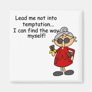 Leda mig inte in i frestelsehumor magnet