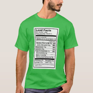 Leda "näringsrik information om etiketten ", t shirt