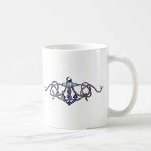 leda och ankra kaffemugg