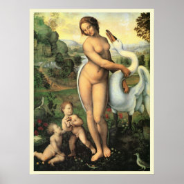 Leda och Svan av Leonardo da Vinci Poster