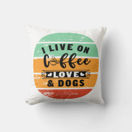 Leda på kaffe Kärlek och Hundar Kudde