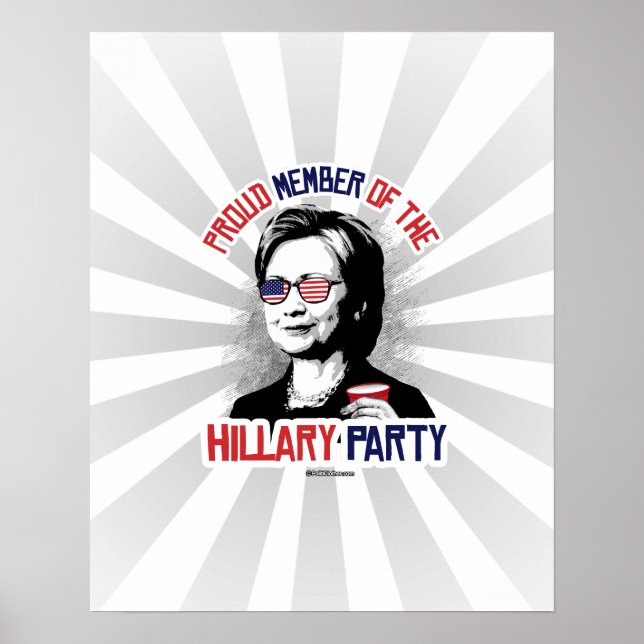 Ledamot av Hillary Party Poster (Framsidan)