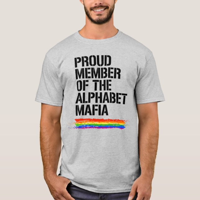 Ledamot av maffian i Alphabet T Shirt (Framsida)