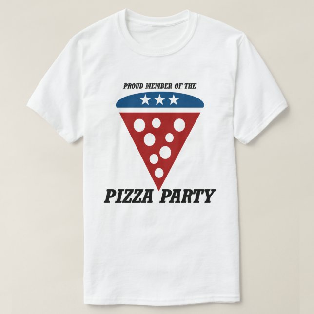 Ledamot av Pizza Party T Shirt (Design framsida)