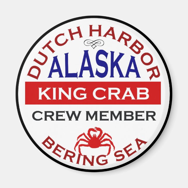 Ledamot för nederländska Harbour Alaska Kung Crab  Magnet (Framsidan)
