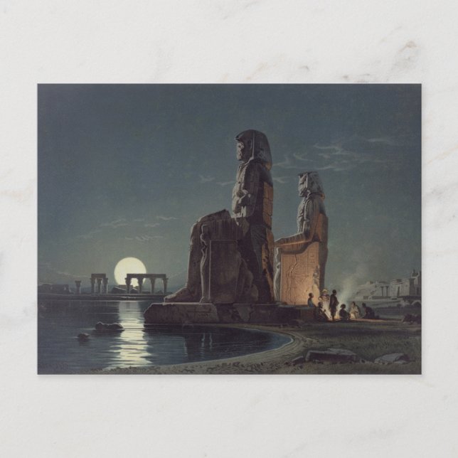 Ledamotens kolossi, Thebes, en av 24 illustrat Vykort (Framsida)