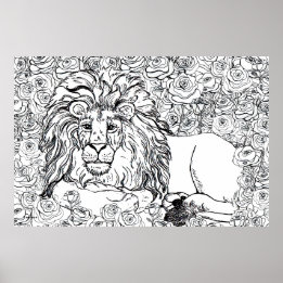 Ledande Lejon Poster